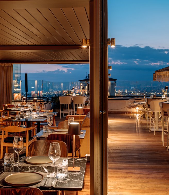 Golden Hour on the Rooftop of Brown Acropol: Cocktails & DJ set with a view of the Acropolis